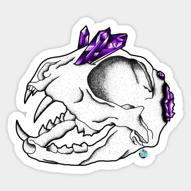 Cat x Amethyst Sticker by ColorMix Studios